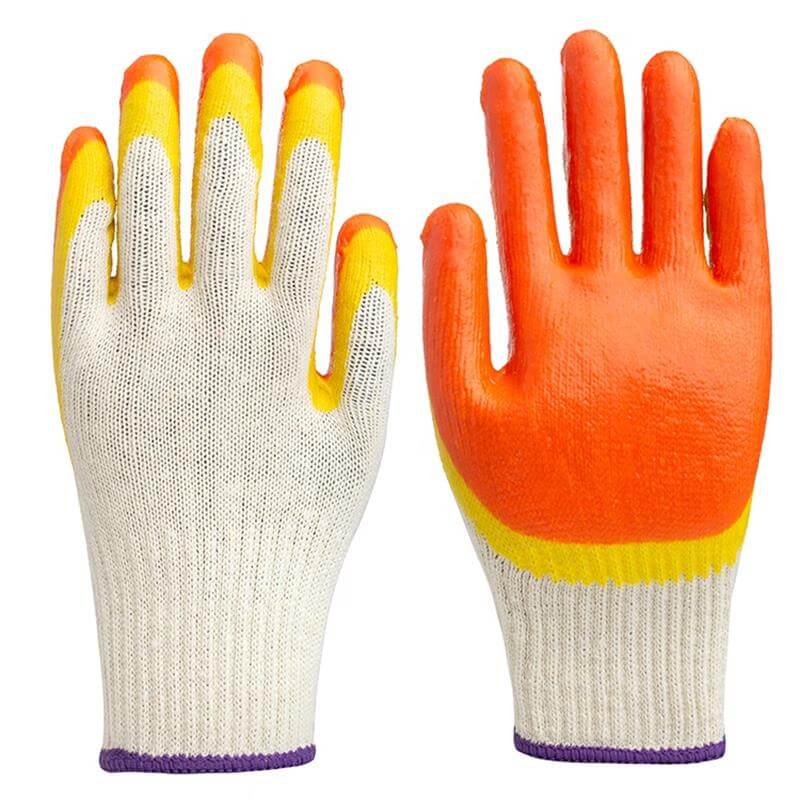 latex dipped work gloves