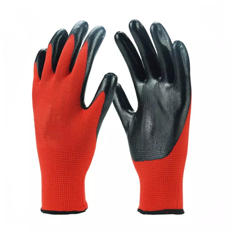 nitrile palm coated gloves