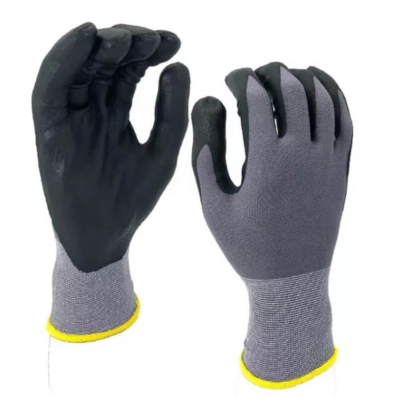nitrile foam coated gloves