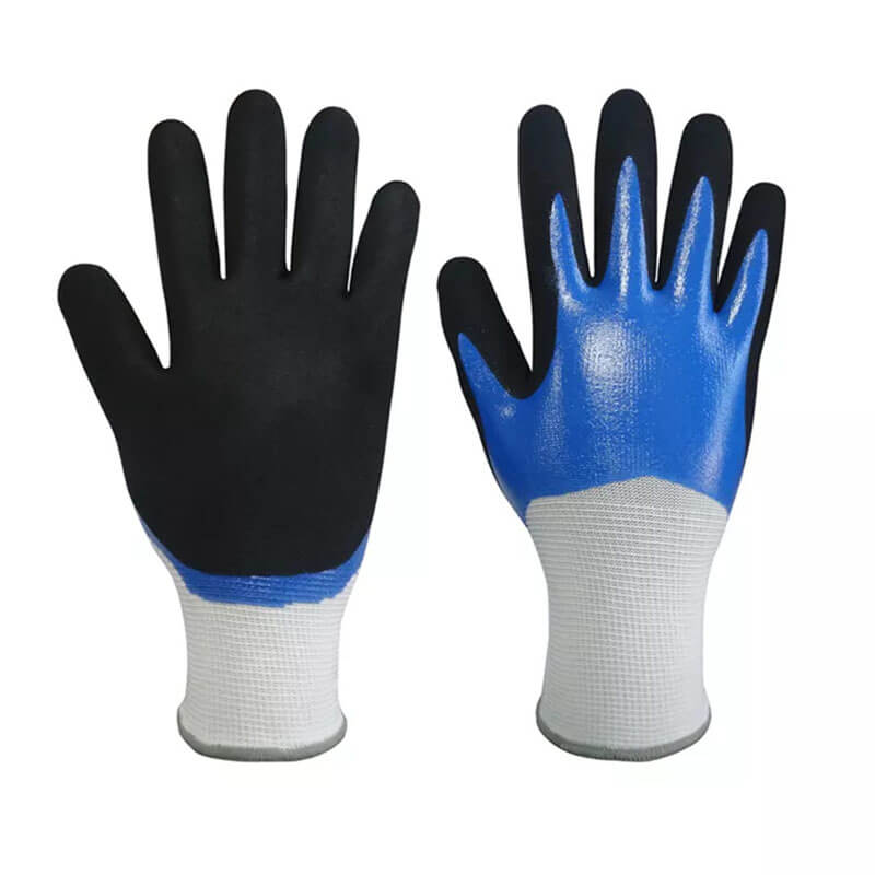 firm grip sandy nitrile fully coated gloves