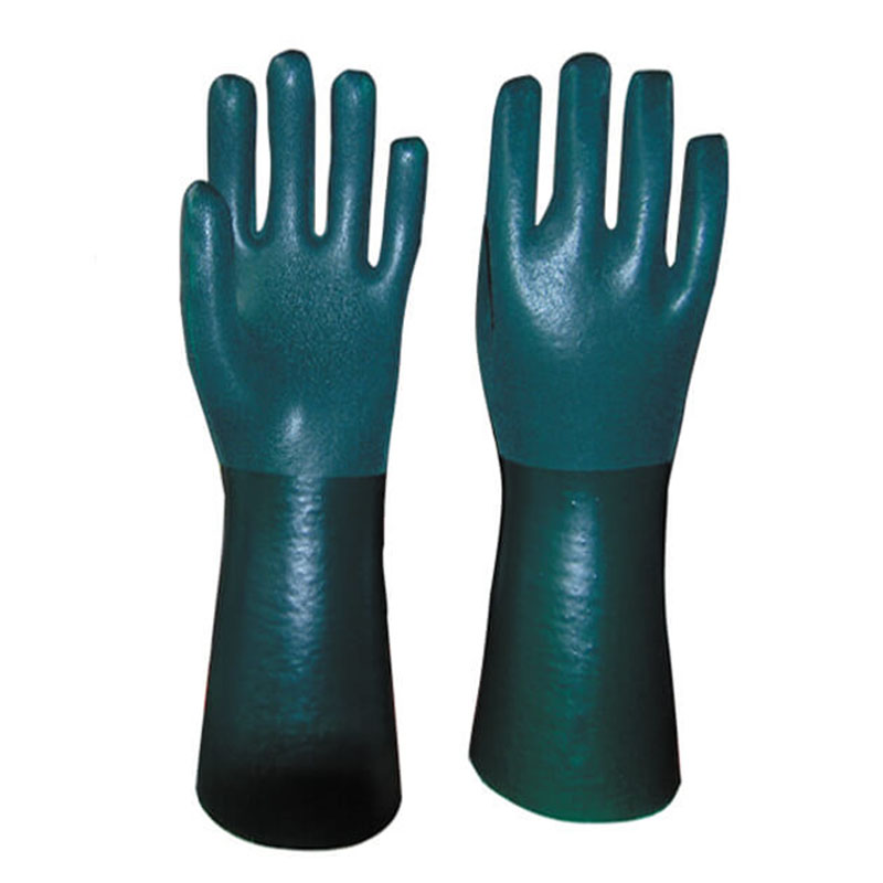 long cuff pvc coated gloves