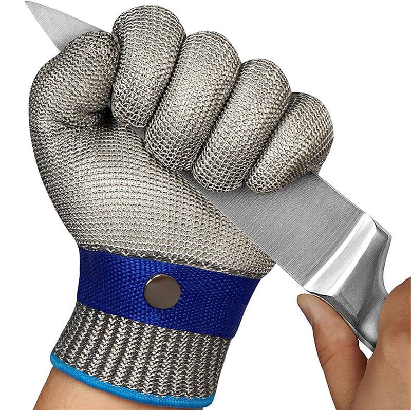Stainless Steel Wire Metal Mesh Butcher Safety Work Gloves SS-01 - Qingdao  Fillsense Safety Products Co.,Ltd