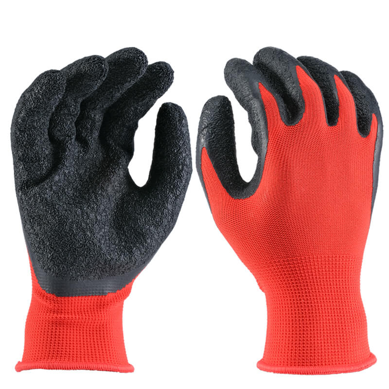 Latex Crinkle Coated Construction Gloves