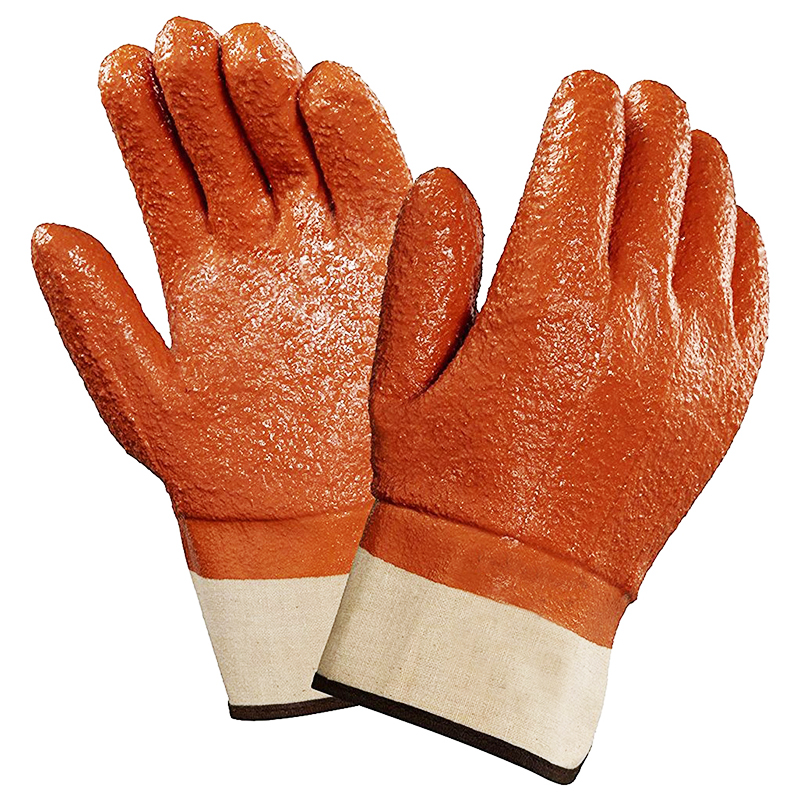 heavy duty PVC coated gloves