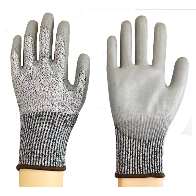 Anti cut level 5 PU coated cut resisatnt gloves cut proof gloves